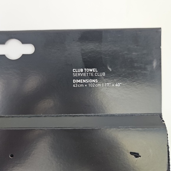 Adidas Golf Club Towel Black 17" x 40" IA2696 New - Picture 2 of 5